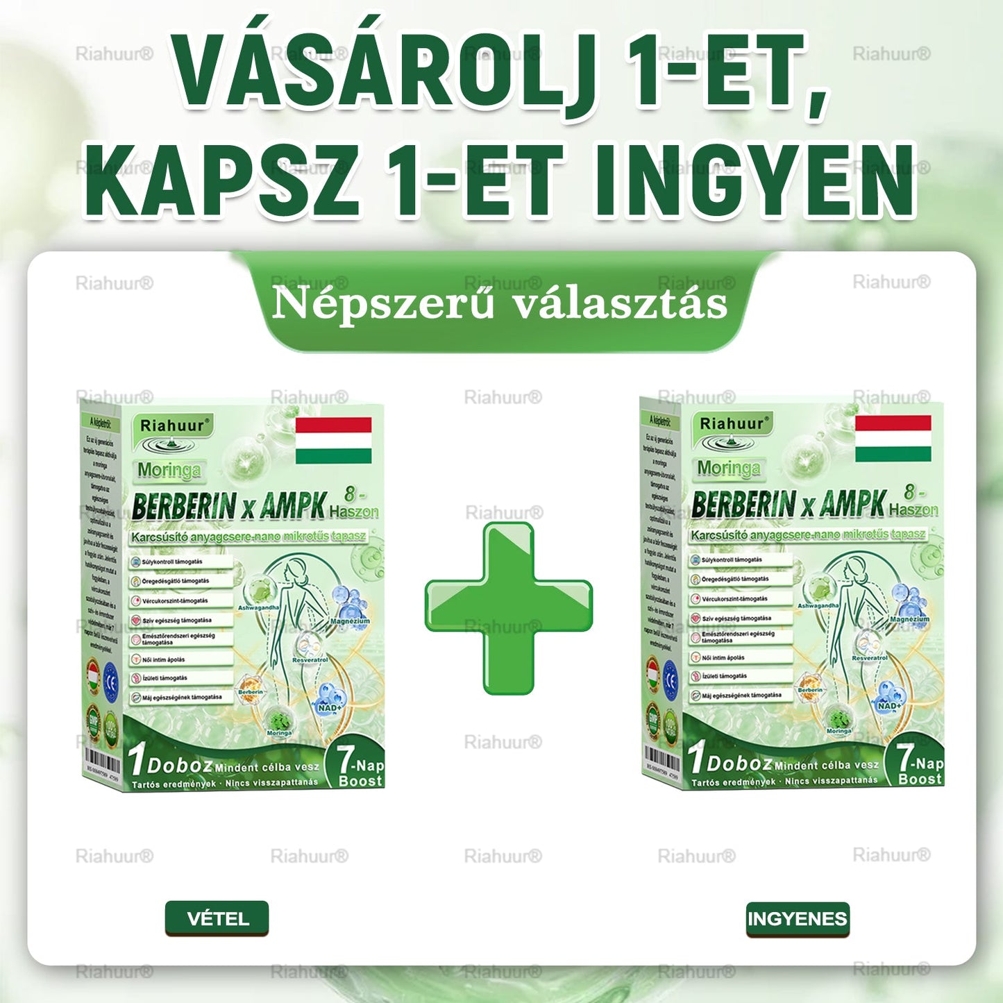 Gratulálunk! Ön a mai 500. vásárlónk, ezért egy különleges ajánlatban részesül: a második terméket 30% kedvezménnyel vásárolhatja meg!  Riahuur®