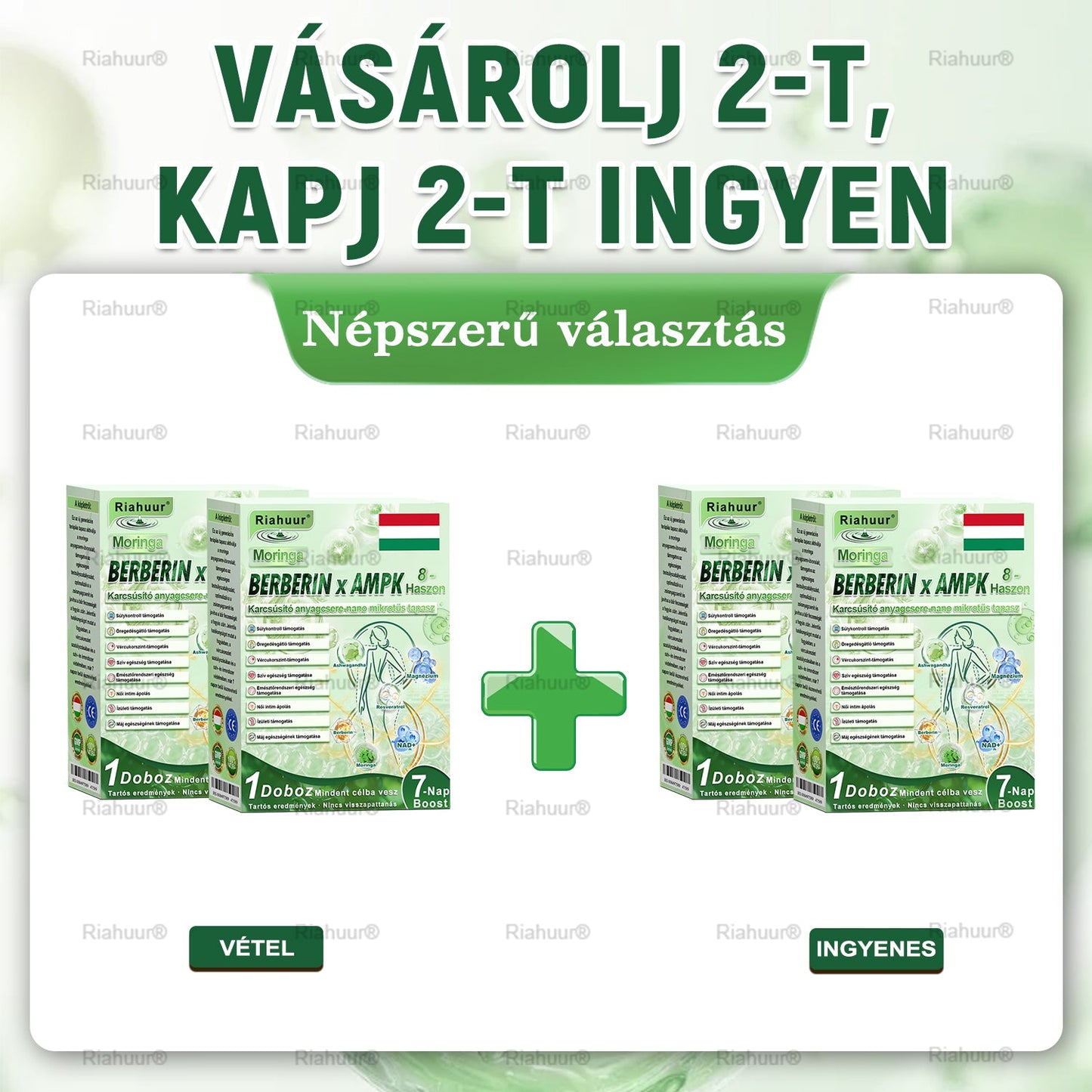 Gratulálunk! Ön a mai 500. vásárlónk, ezért egy különleges ajánlatban részesül: a második terméket 30% kedvezménnyel vásárolhatja meg!  Riahuur®