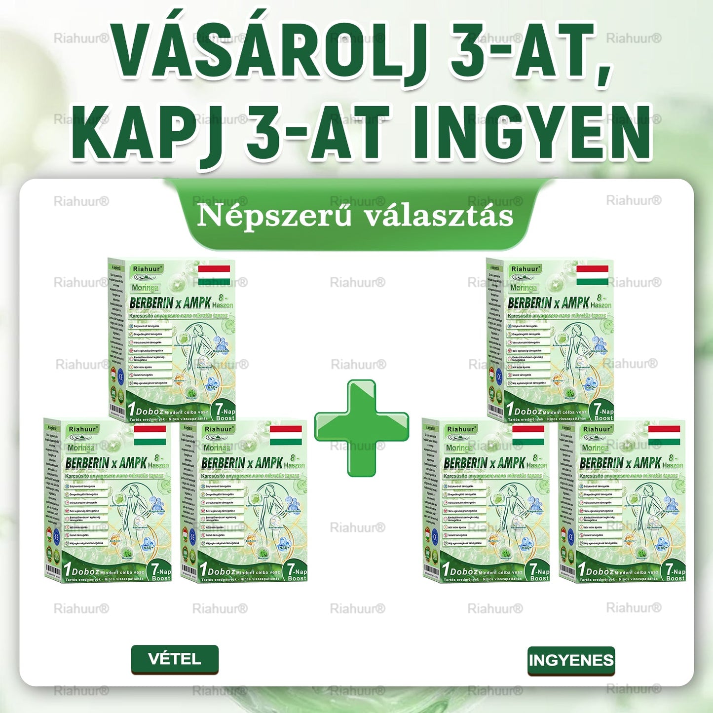 Gratulálunk! Ön a mai 500. vásárlónk, ezért egy különleges ajánlatban részesül: a második terméket 30% kedvezménnyel vásárolhatja meg!  Riahuur®