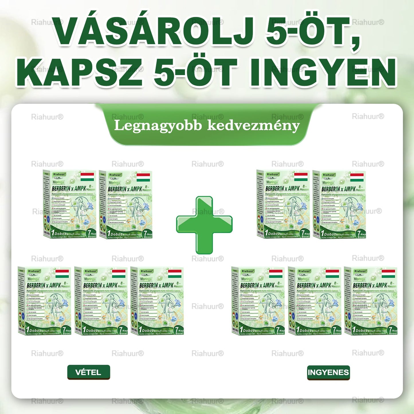 Gratulálunk! Ön a mai 500. vásárlónk, ezért egy különleges ajánlatban részesül: a második terméket 30% kedvezménnyel vásárolhatja meg!  Riahuur®