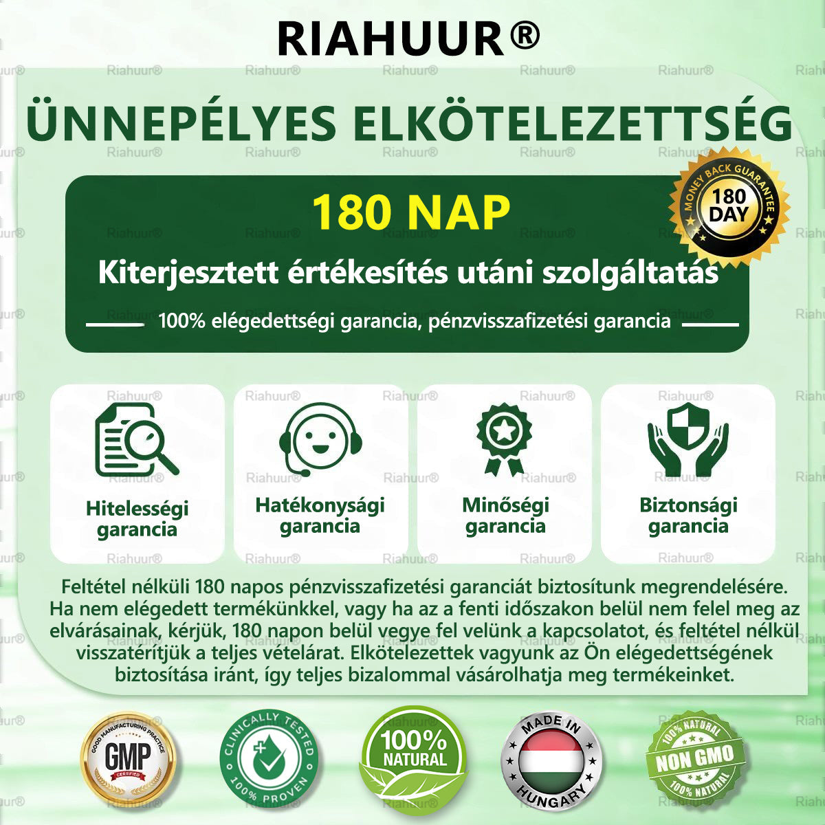 Gratulálunk! Ön a mai 500. vásárlónk, ezért egy különleges ajánlatban részesül: a második terméket 30% kedvezménnyel vásárolhatja meg!  Riahuur®