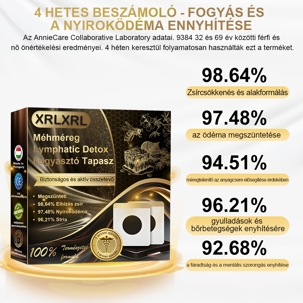 🐝❤️ 80% kedvezmény - [Kalifornia, USA-ban fejlesztve] 👨‍⚕️🌿 Méh Venom Limfatisztikus Drenázs Fogyókúrás Ragasztópánt (Minden korosztály által alkalmazható) 🔥