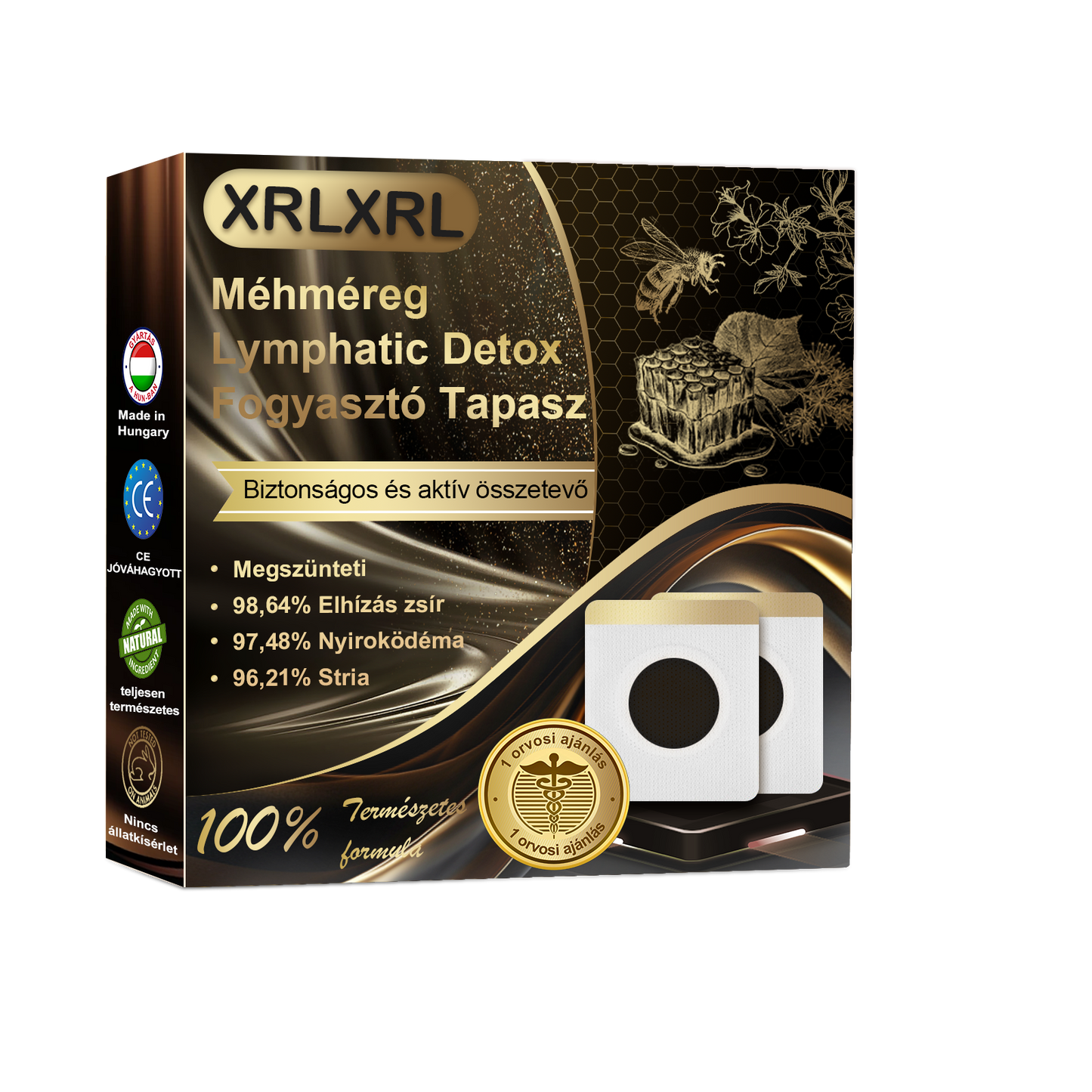 🐝❤️ 80% kedvezmény - [Kalifornia, USA-ban fejlesztve] 👨‍⚕️🌿 Méh Venom Limfatisztikus Drenázs Fogyókúrás Ragasztópánt (Minden korosztály által alkalmazható) 🔥